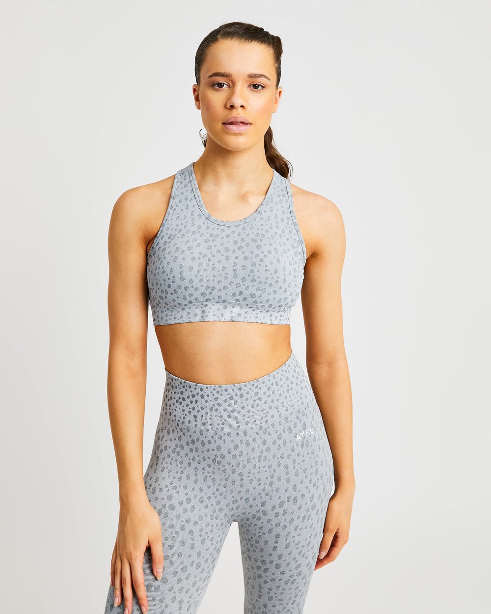 AYBL Evolve Speckle Seamless Sports Bra Gris Claro | NXVSU9154