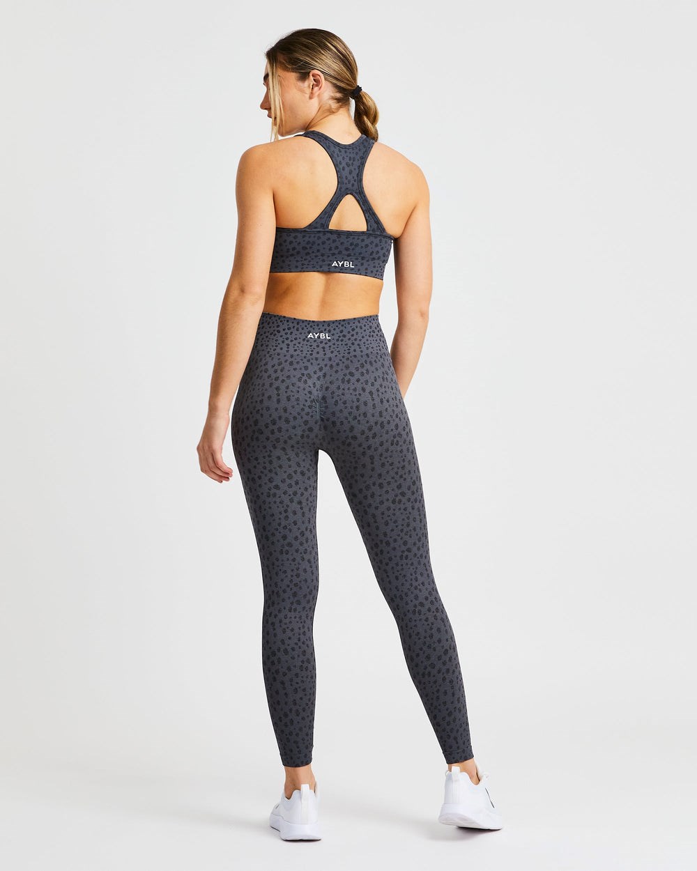 AYBL Evolve Speckle Seamless Sports Bra Charcoal | QBPKC4569