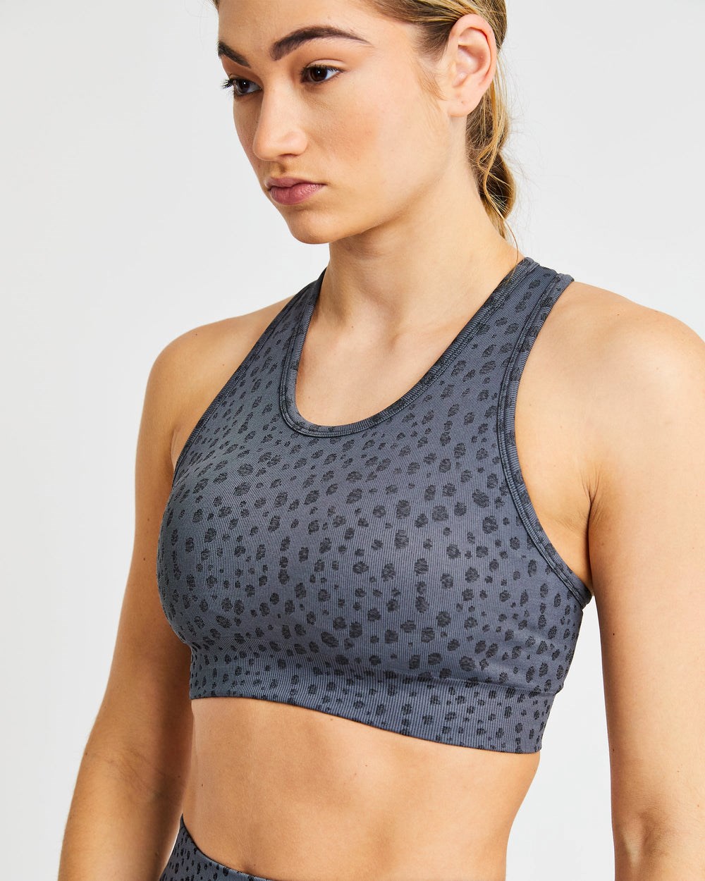 AYBL Evolve Speckle Seamless Sports Bra Charcoal | QBPKC4569