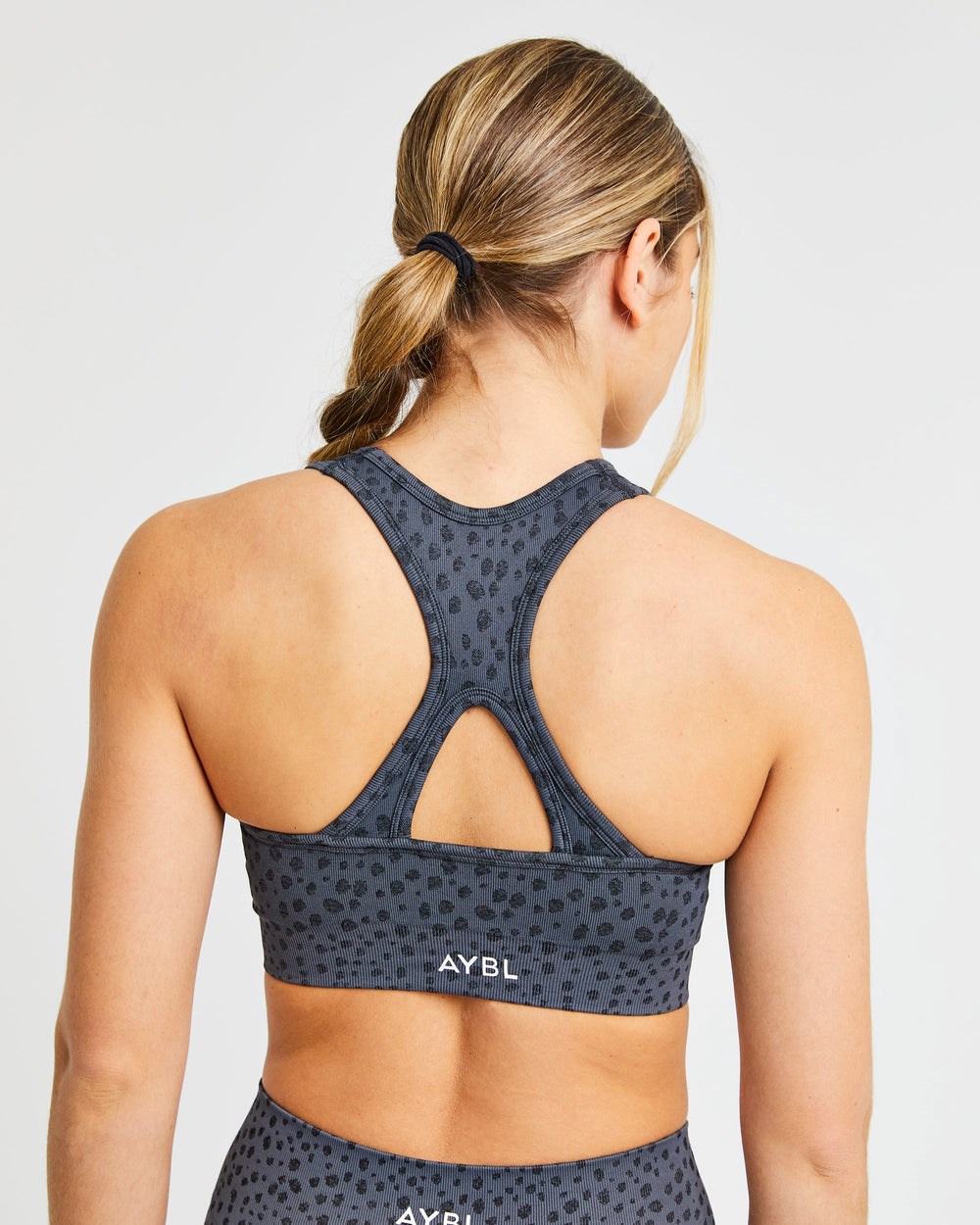 AYBL Evolve Speckle Seamless Sports Bra Charcoal | QBPKC4569