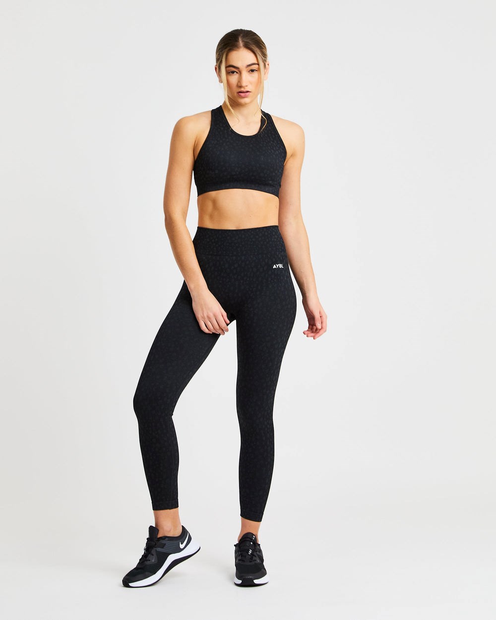 AYBL Evolve Speckle Seamless Sports Bra Negras | UNTVD7402