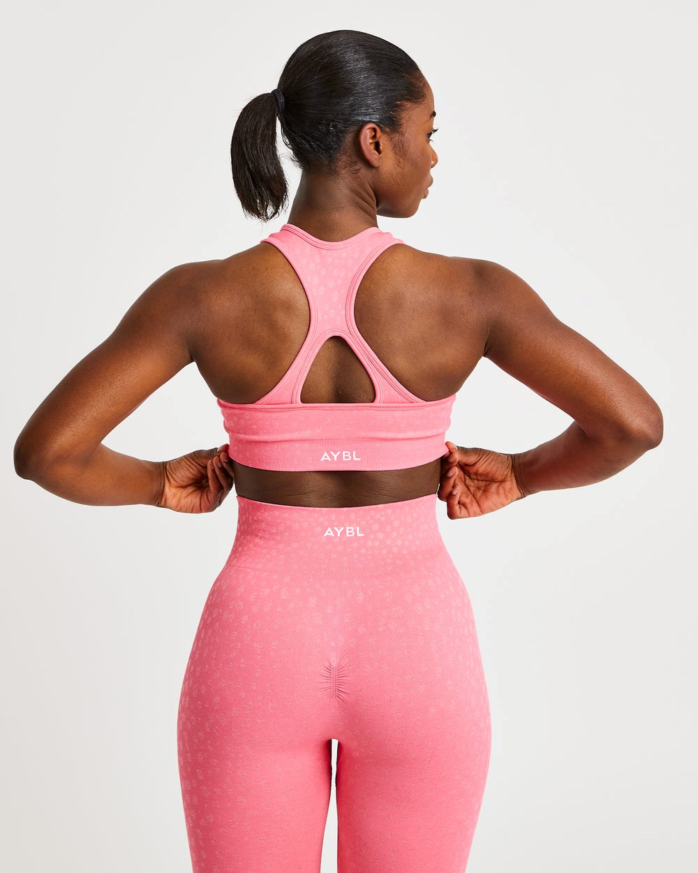 AYBL Evolve Speckle Seamless Sports Bra Coral Rosas | VHSLP8154