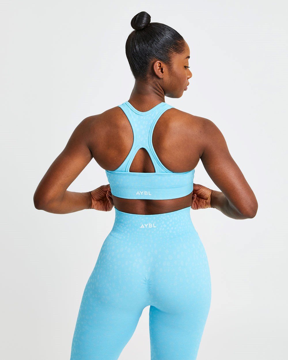 AYBL Evolve Speckle Seamless Sports Bra Azules Claro | WGCIE1394