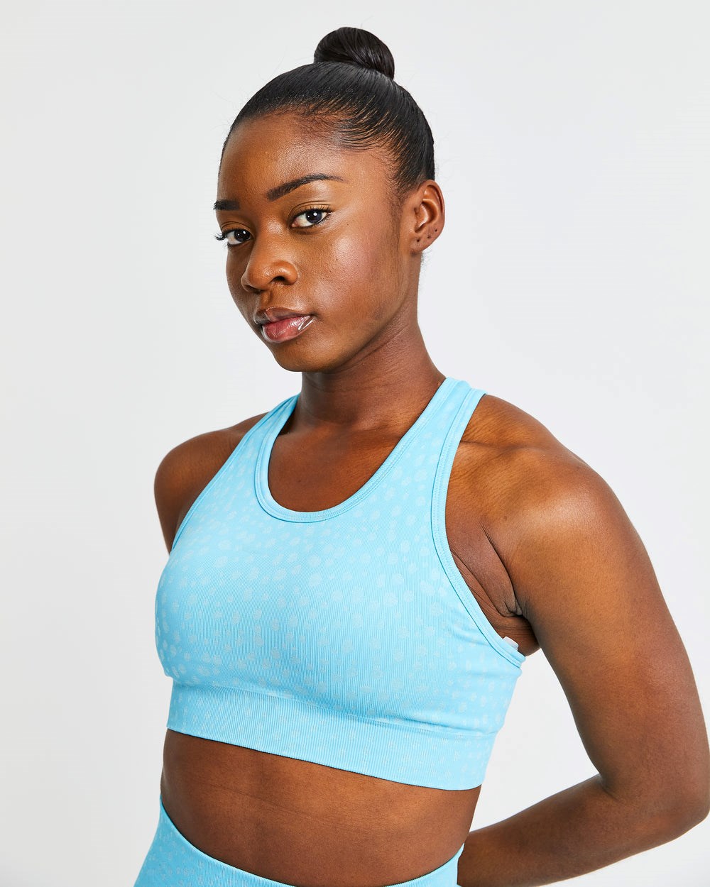 AYBL Evolve Speckle Seamless Sports Bra Azules Claro | WGCIE1394