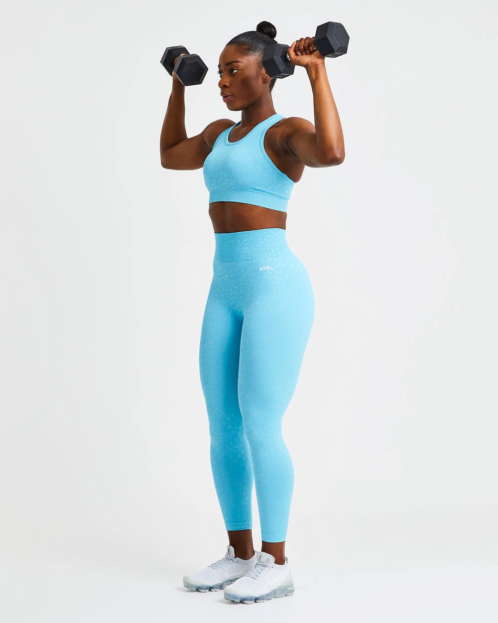 AYBL Evolve Speckle Seamless Sports Bra Azules Claro | WGCIE1394