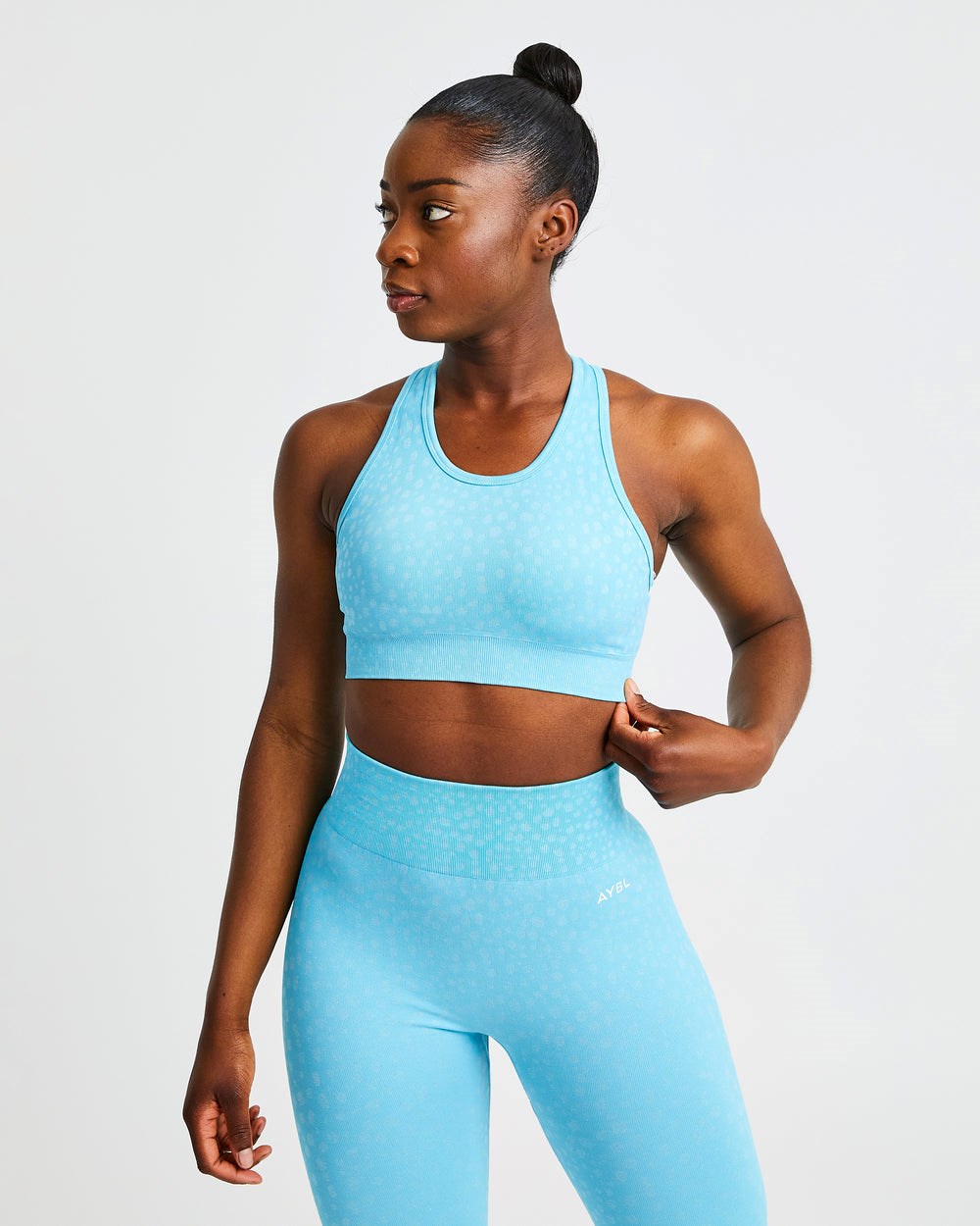 AYBL Evolve Speckle Seamless Sports Bra Azules Claro | WGCIE1394