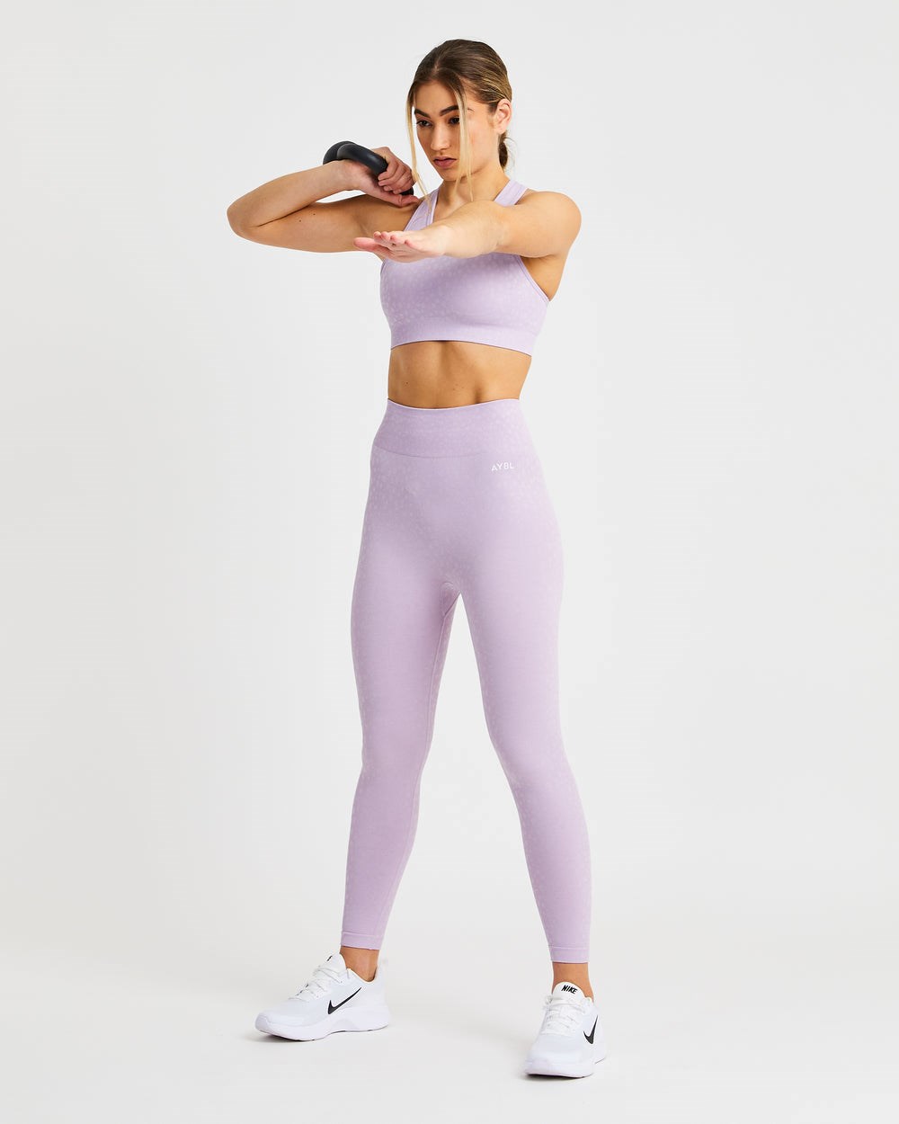 AYBL Evolve Speckle Seamless Sports Bra Lilac | ZKDPT2173