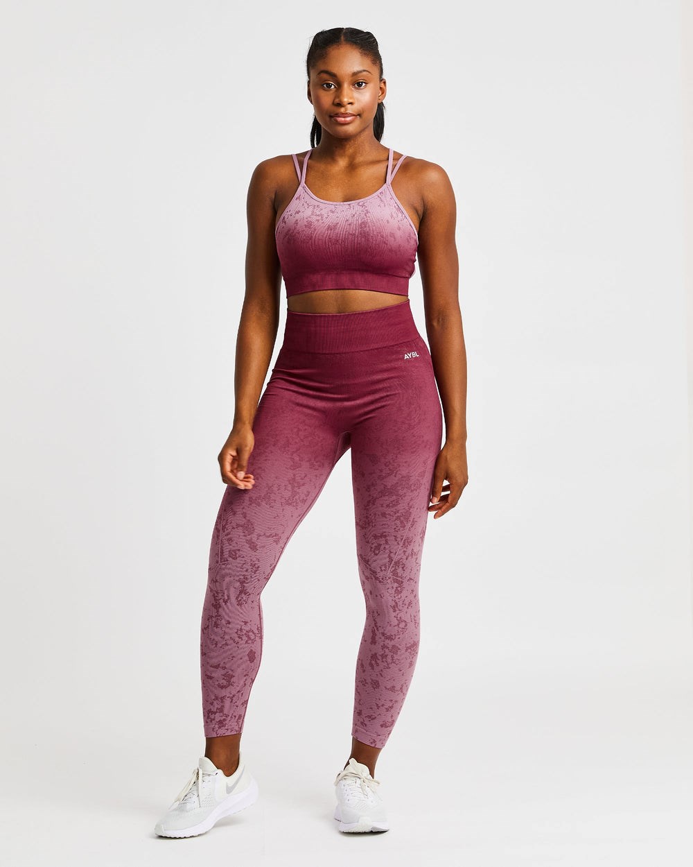 AYBL Flare Seamless Leggings Plum | ESDHY3859