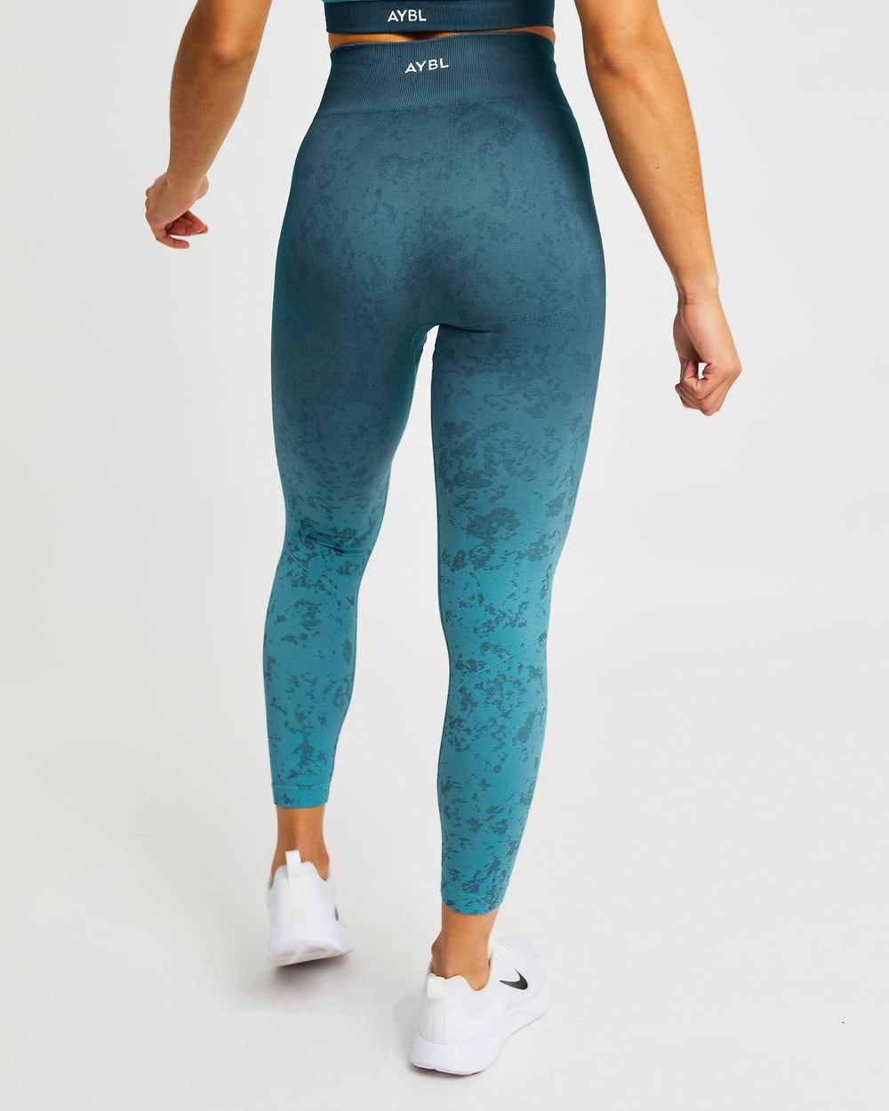 AYBL Flare Seamless Leggings Teal | DJINP2159