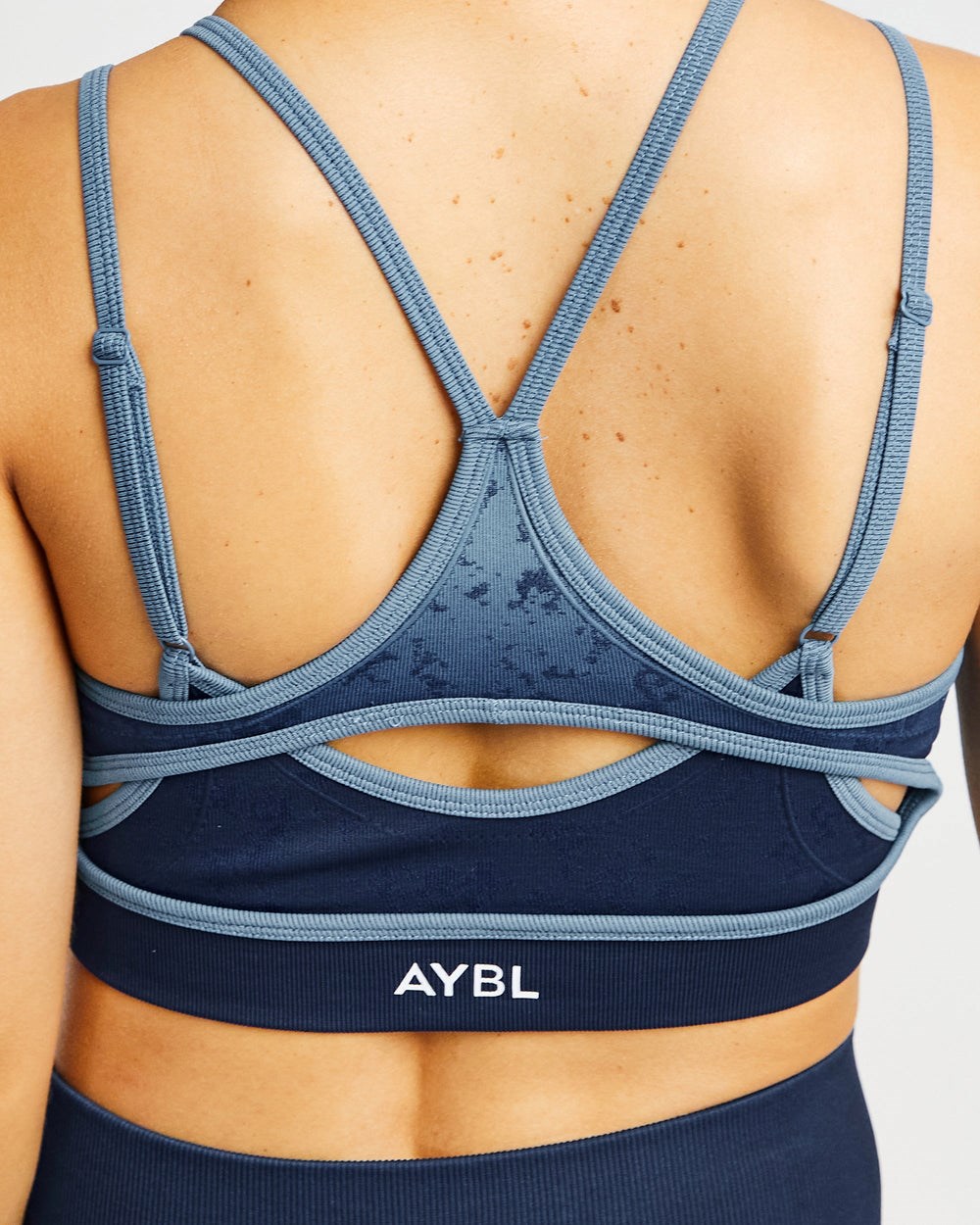 AYBL Flare Seamless Sports Bra Azules | AJVIR3176