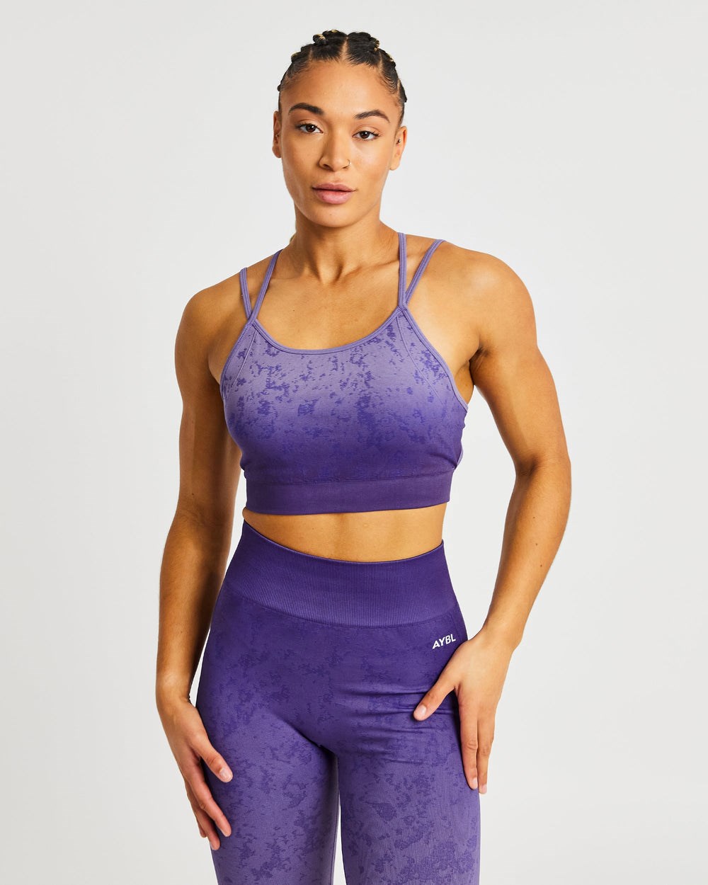 AYBL Flare Seamless Sports Bra Moradas | BGDNO1407