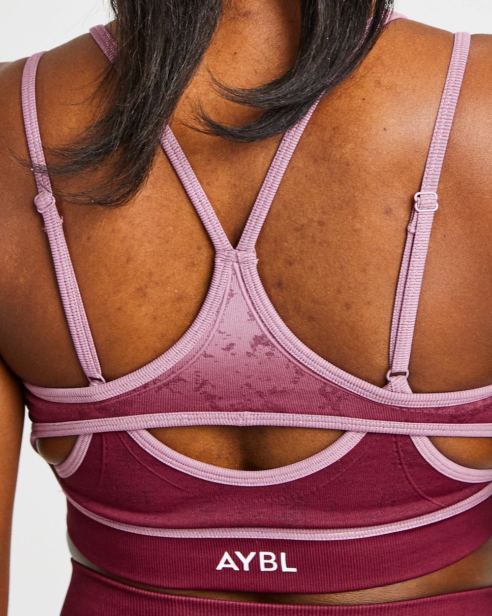 AYBL Flare Seamless Sports Bra Plum | OQEIH5013