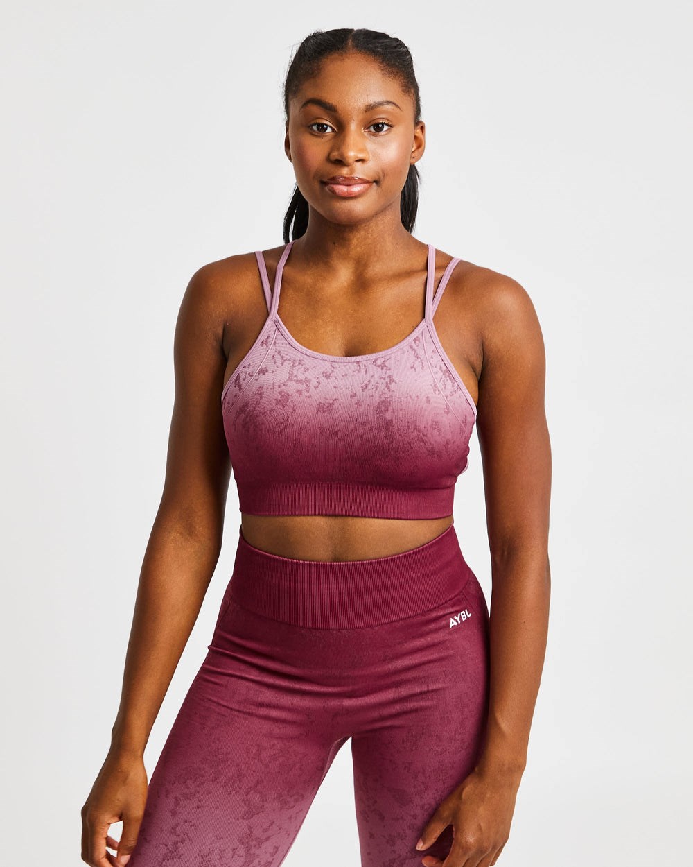 AYBL Flare Seamless Sports Bra Plum | OQEIH5013