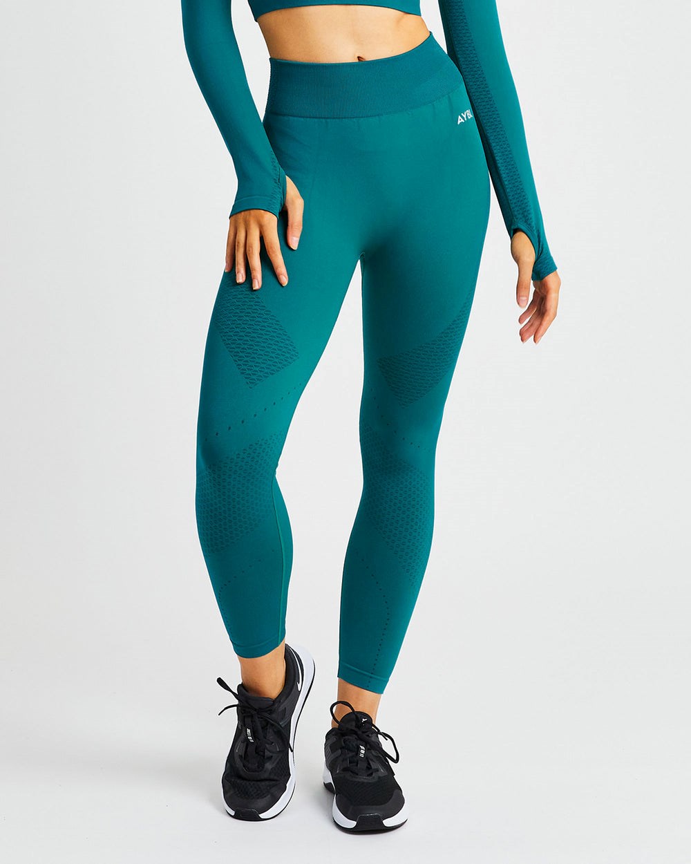 AYBL Ignite Seamless Leggings Hyper Teal | UPMWK0128