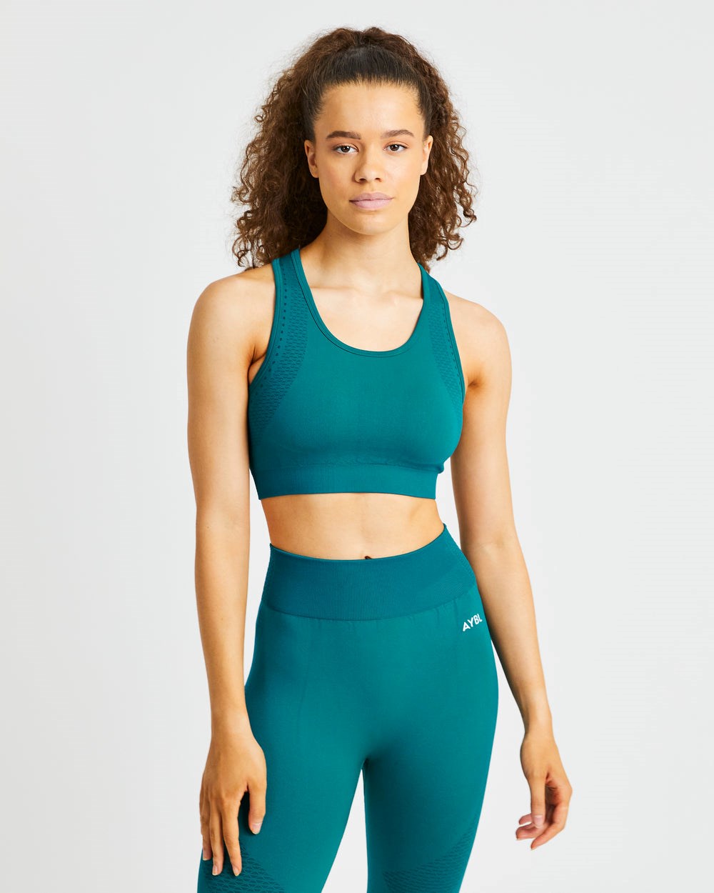 AYBL Ignite Seamless Sports Bra Hyper Teal | DRHCJ2163