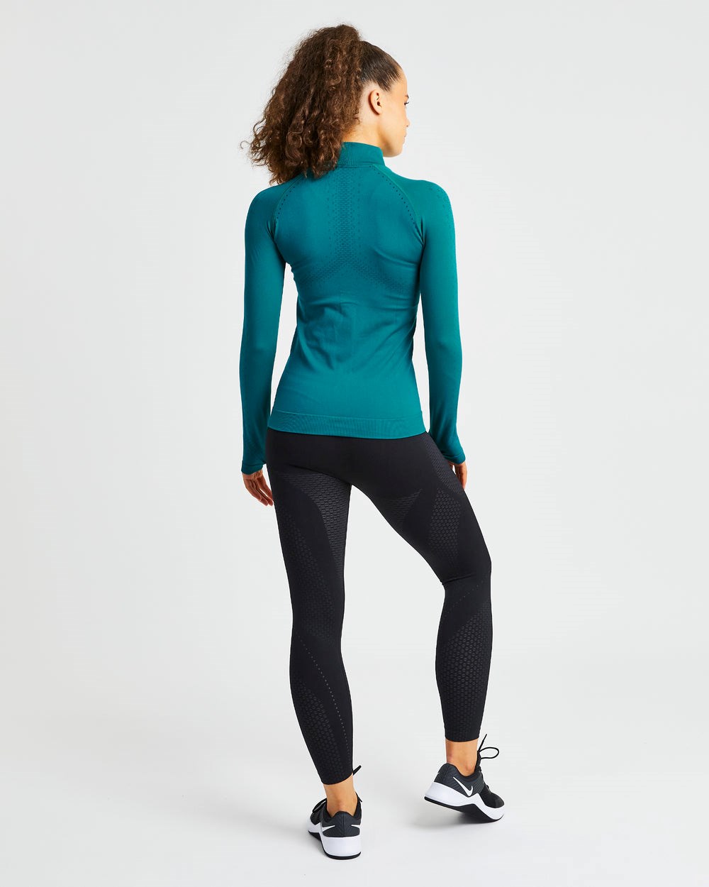 AYBL Ignite Seamless Zip Jacket Hyper Teal | RQDOA3496