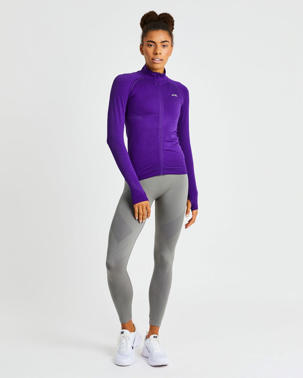 AYBL Ignite Seamless Zip Jacket Moradas | ZETOP7098