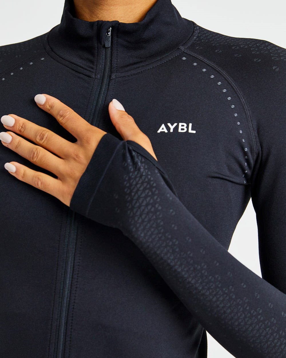 AYBL Ignite Seamless Zip Jacket Negras | CAJRS9712