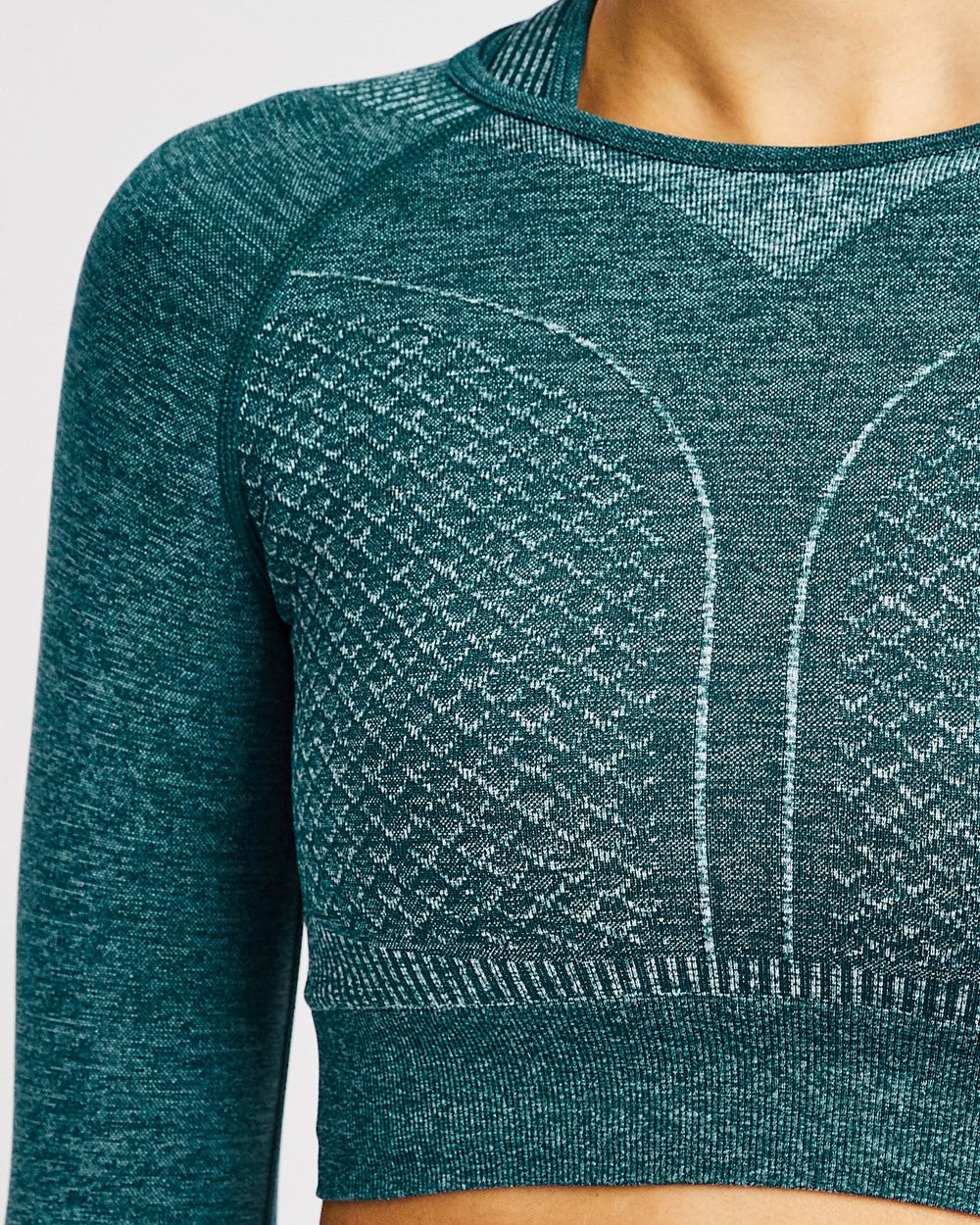 AYBL Impact Seamless Long Sleeve Crop Top Verde | CIJNX5218