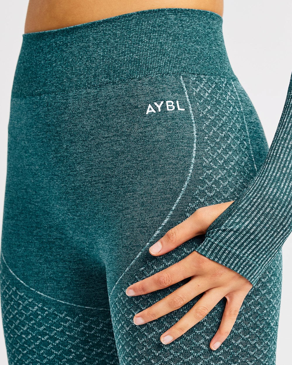 AYBL Impact Seamless Long Sleeve Crop Top Verde | CIJNX5218