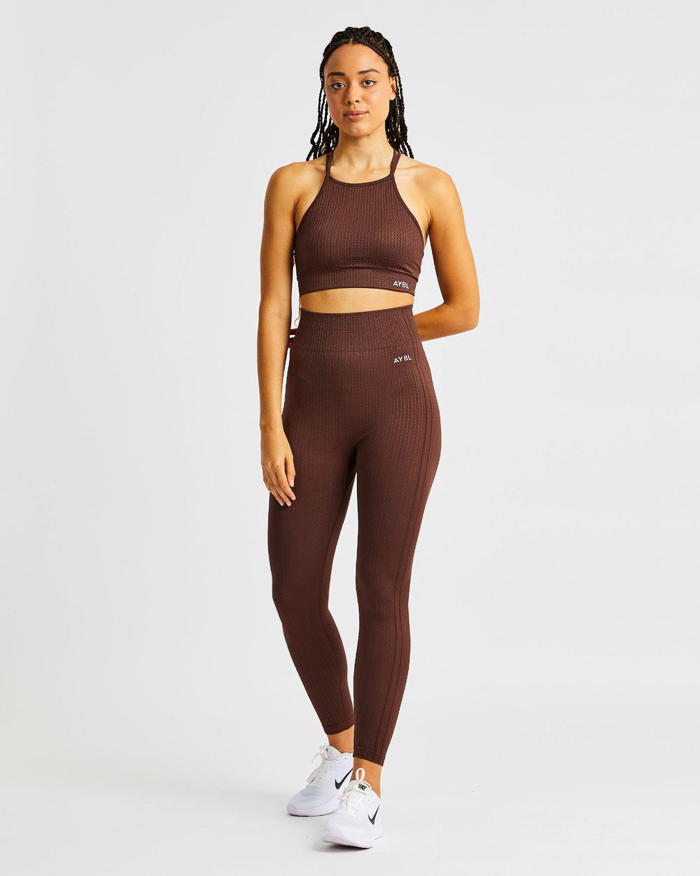 AYBL Luxe Seamless Crop Tank Top Marrones | HTZIC5971