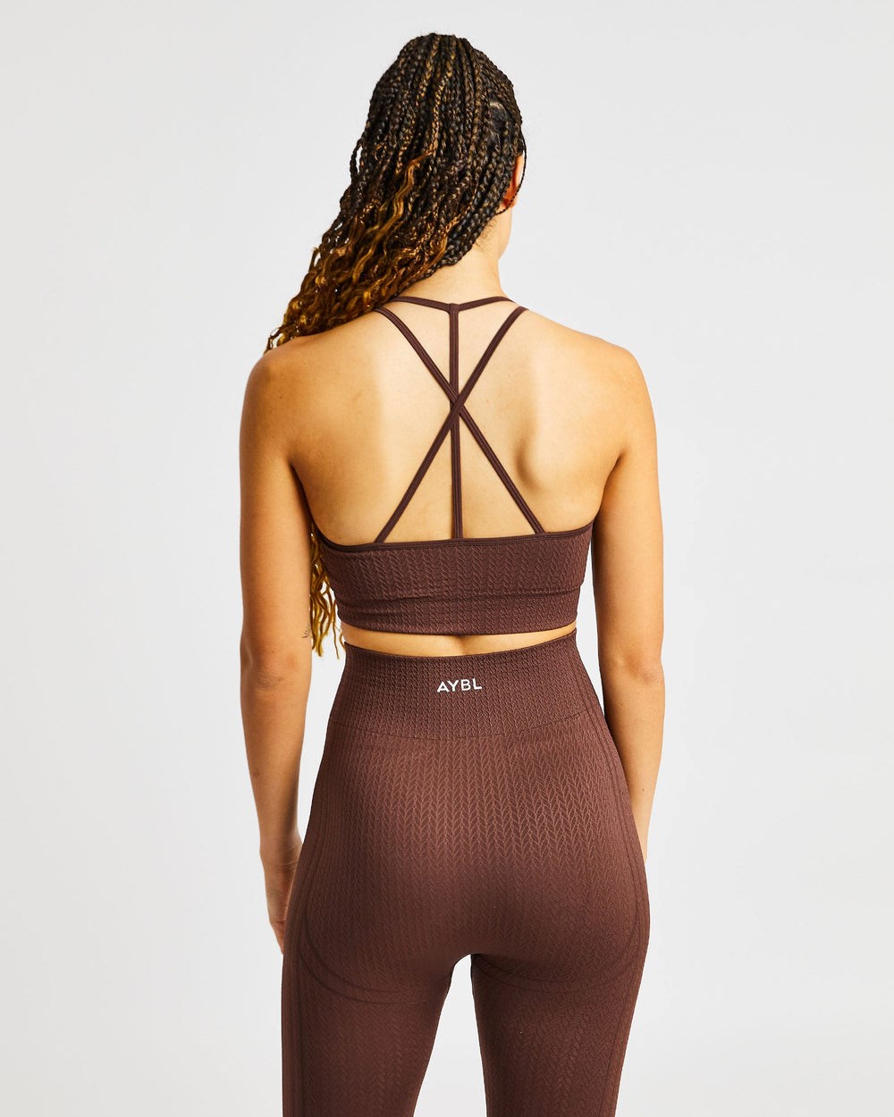 AYBL Luxe Seamless Crop Tank Top Marrones | IESQM3715