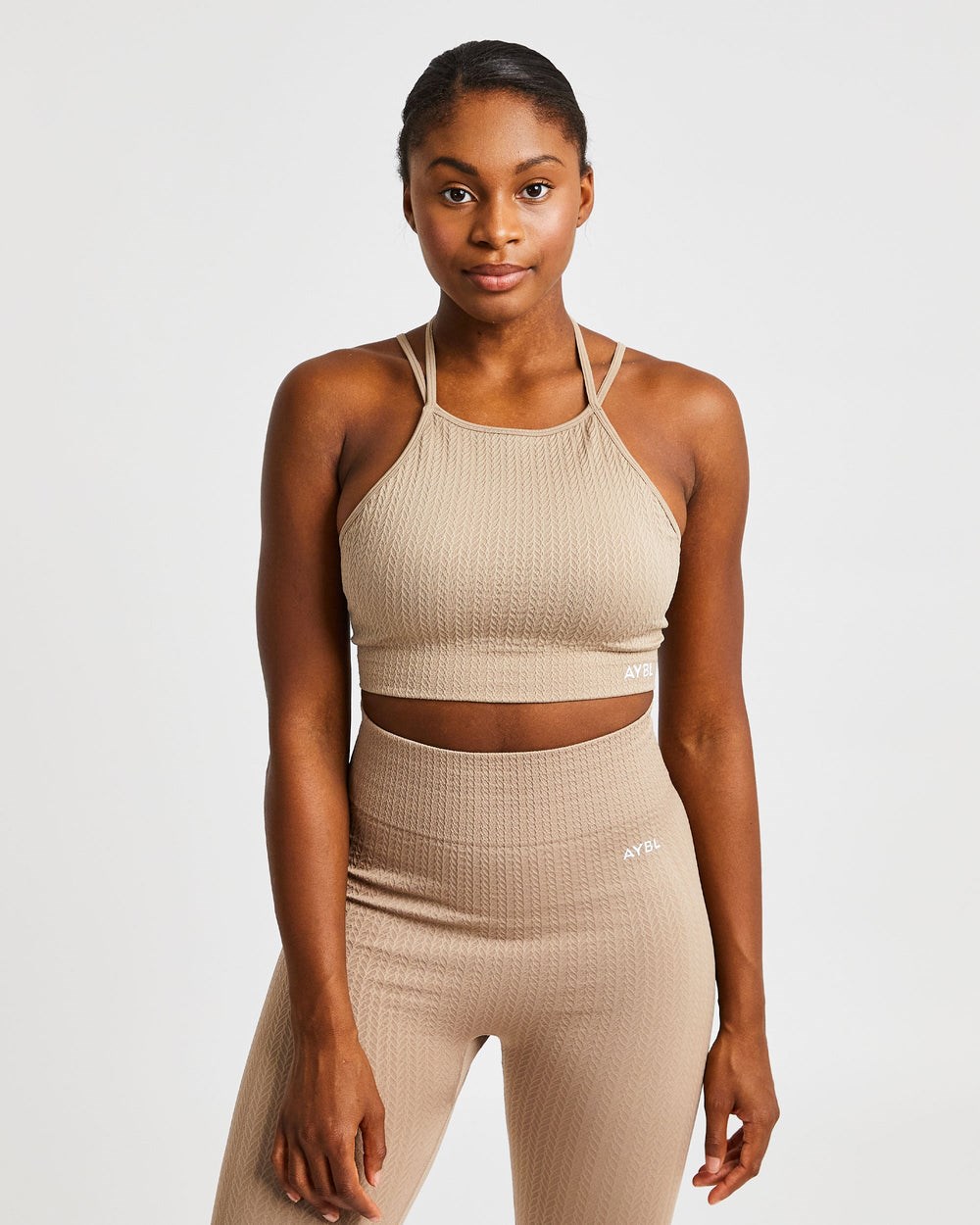 AYBL Luxe Seamless Crop Tank Top Mocha | CFZSW9246