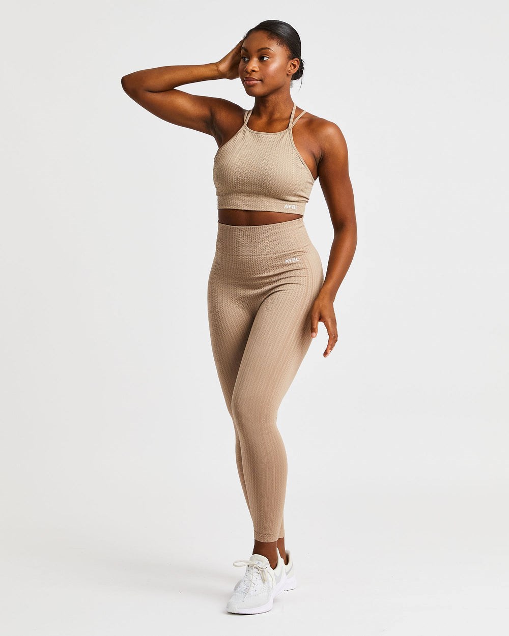 AYBL Luxe Seamless Crop Tank Top Mocha | JHNGM2143