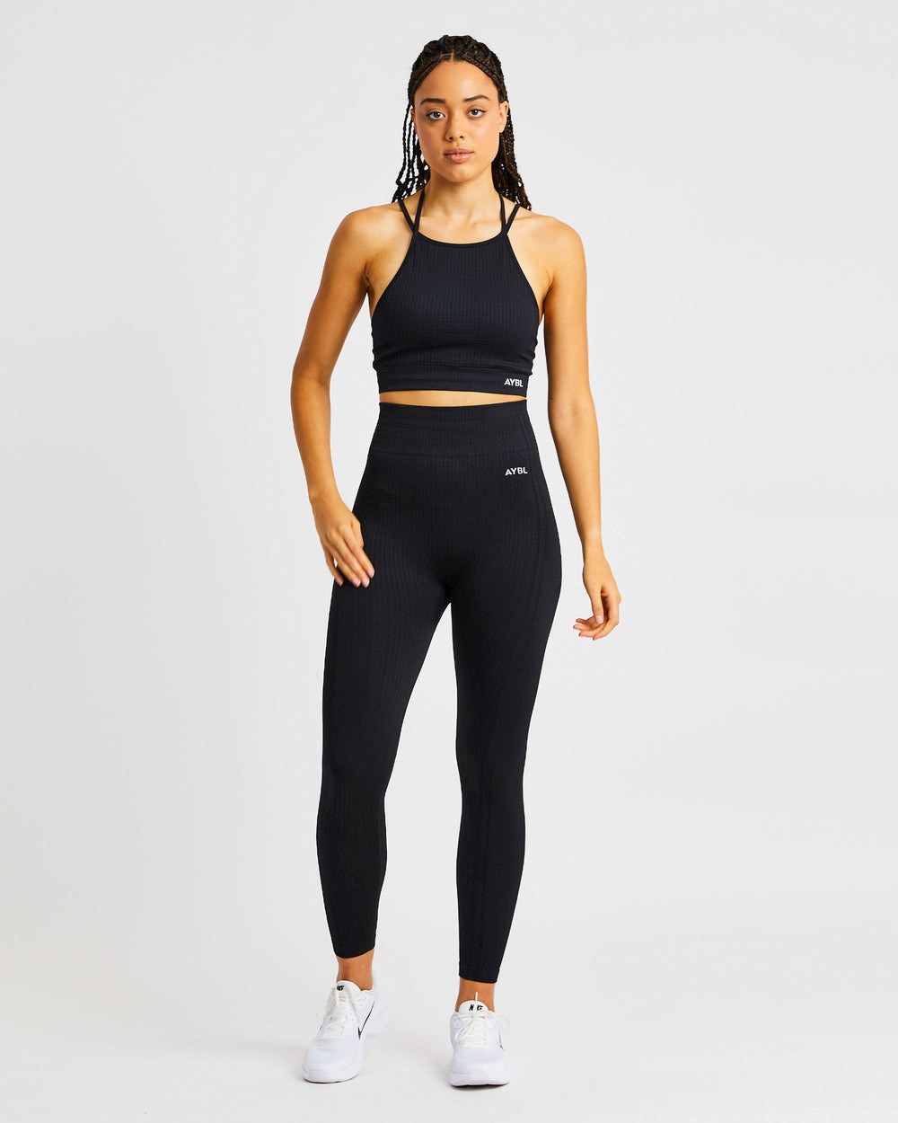 AYBL Luxe Seamless Crop Tank Top Negras | GQLFK5784