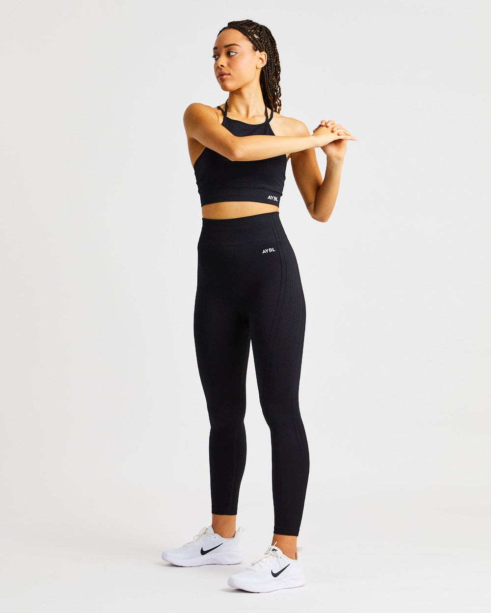 AYBL Luxe Seamless Crop Tank Top Negras | GQLFK5784