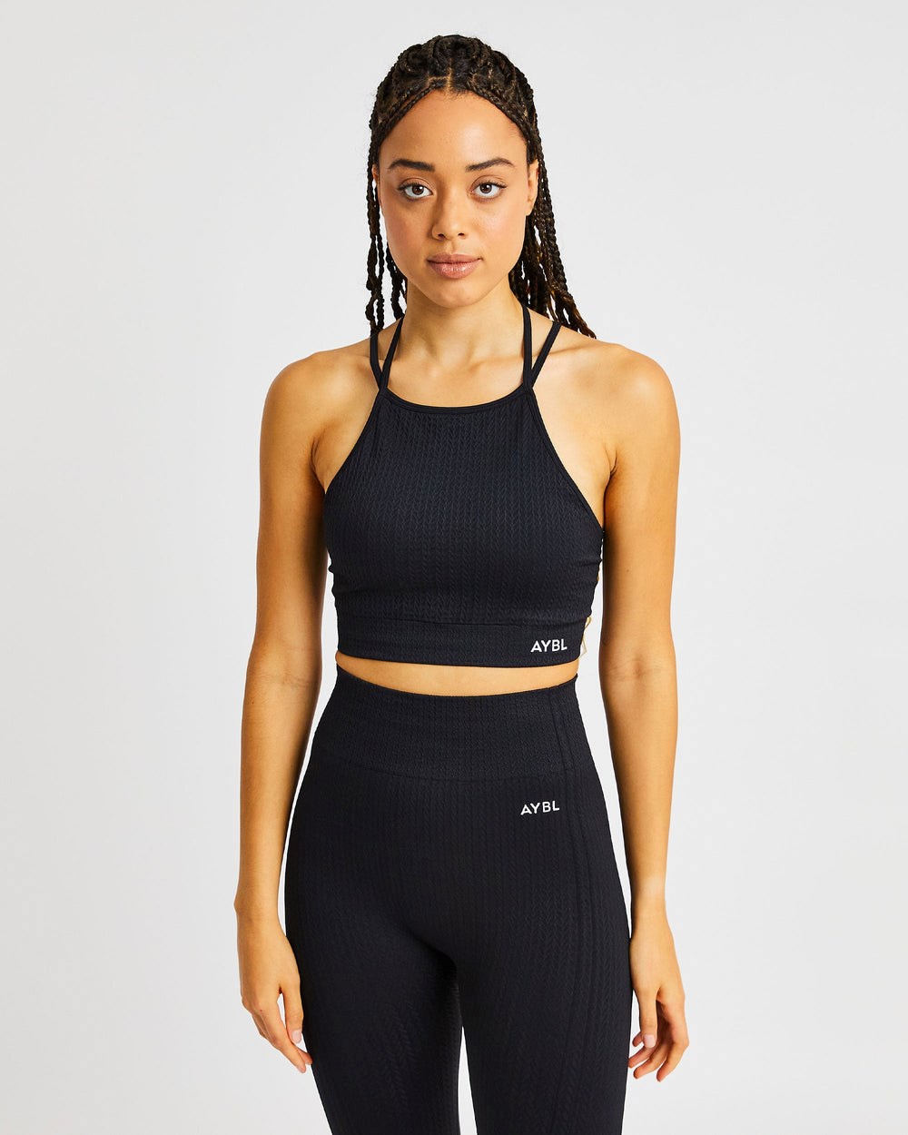 AYBL Luxe Seamless Crop Tank Top Negras | GQLFK5784