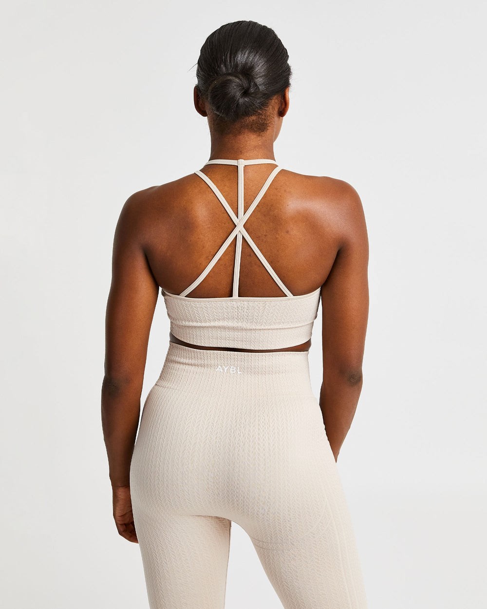 AYBL Luxe Seamless Crop Tank Top Sand | LEOSA6450