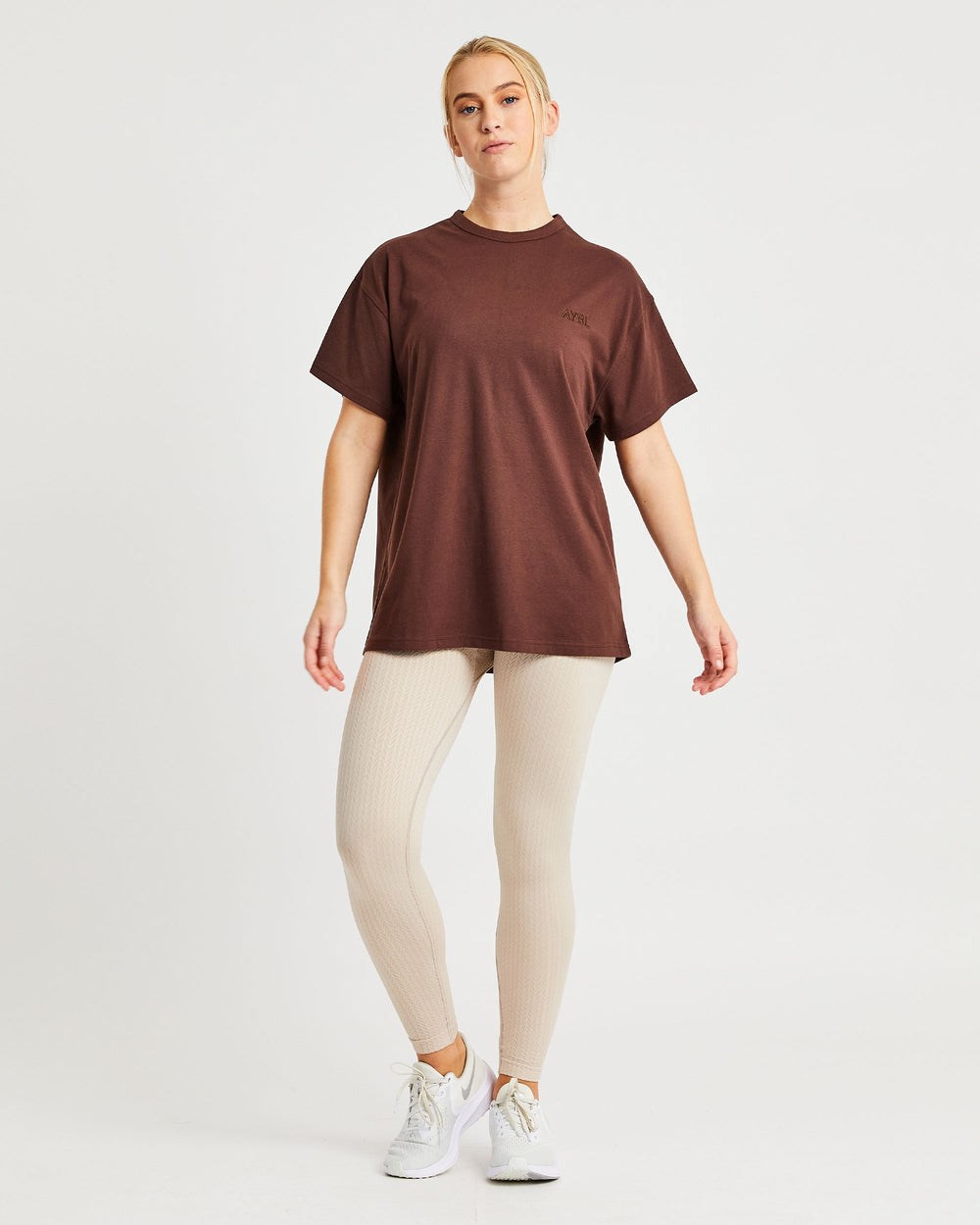 AYBL Luxe T Shirt Marrones | LMPCY3615