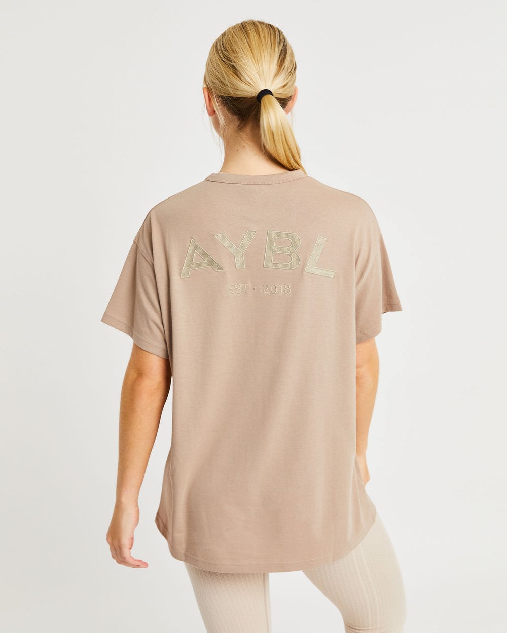 AYBL Luxe T Shirt Mocha | XRFUK3912