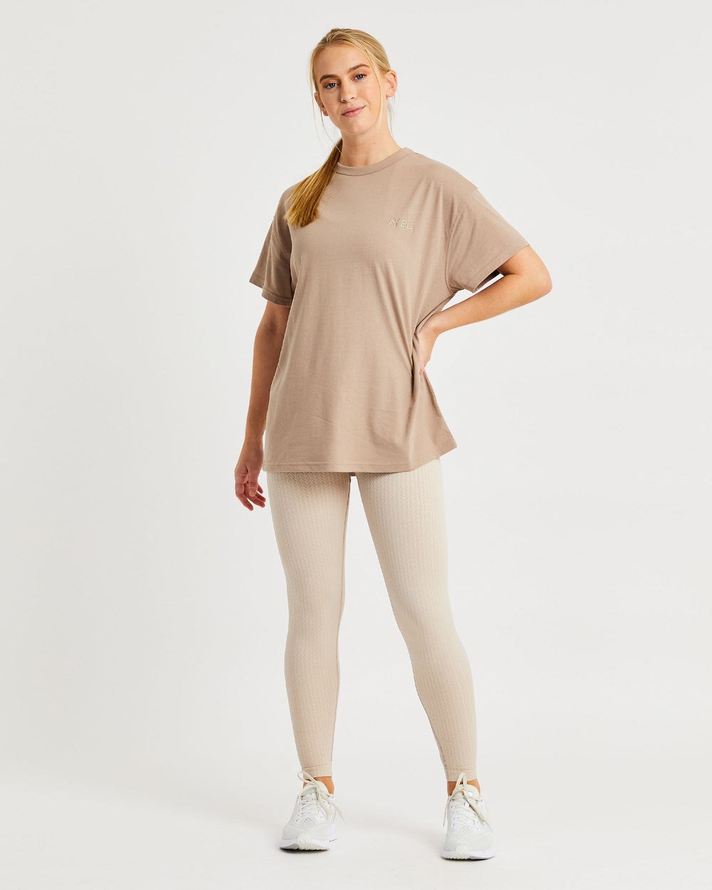 AYBL Luxe T Shirt Mocha | XRFUK3912