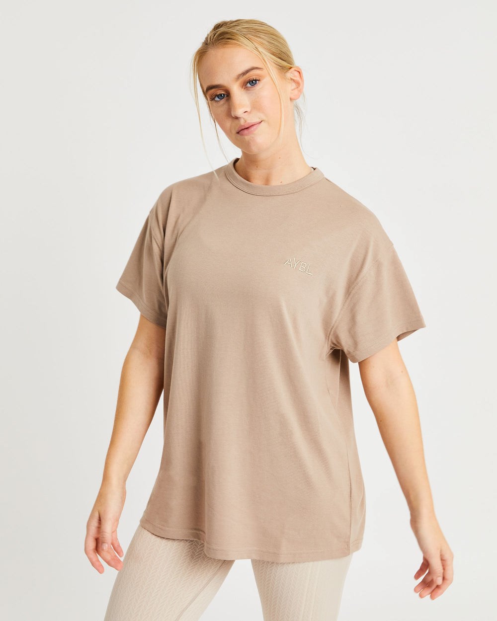 AYBL Luxe T Shirt Mocha | XRFUK3912