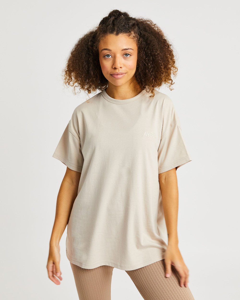 AYBL Luxe T Shirt Sand | WFXGY5419