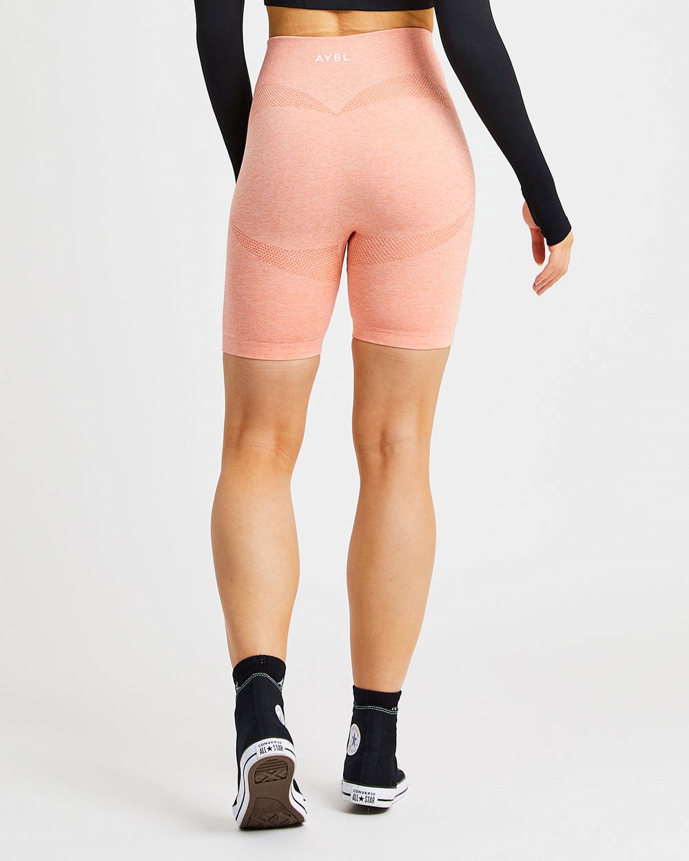 AYBL Motion Seamless Cycling Shorts Peach Marl | QYMSH2381