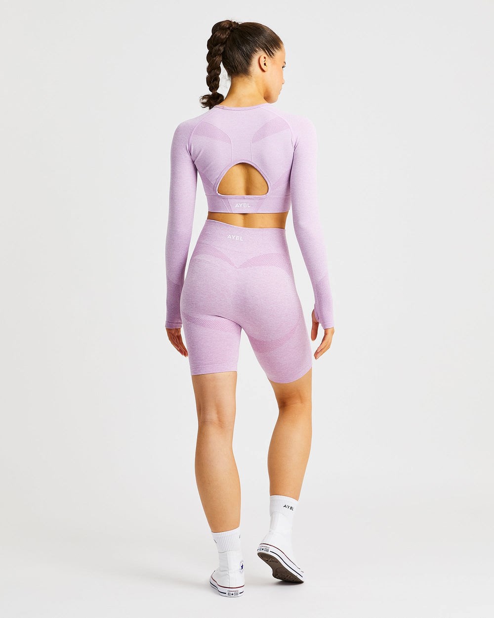 AYBL Motion Seamless Long Sleeve Crop Top Rosas | JBCDP2641