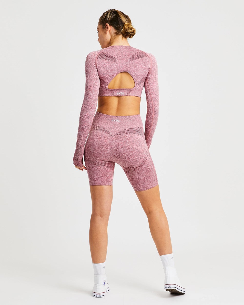 AYBL Motion Seamless Long Sleeve Crop Top Rojas | ZGAFU3624