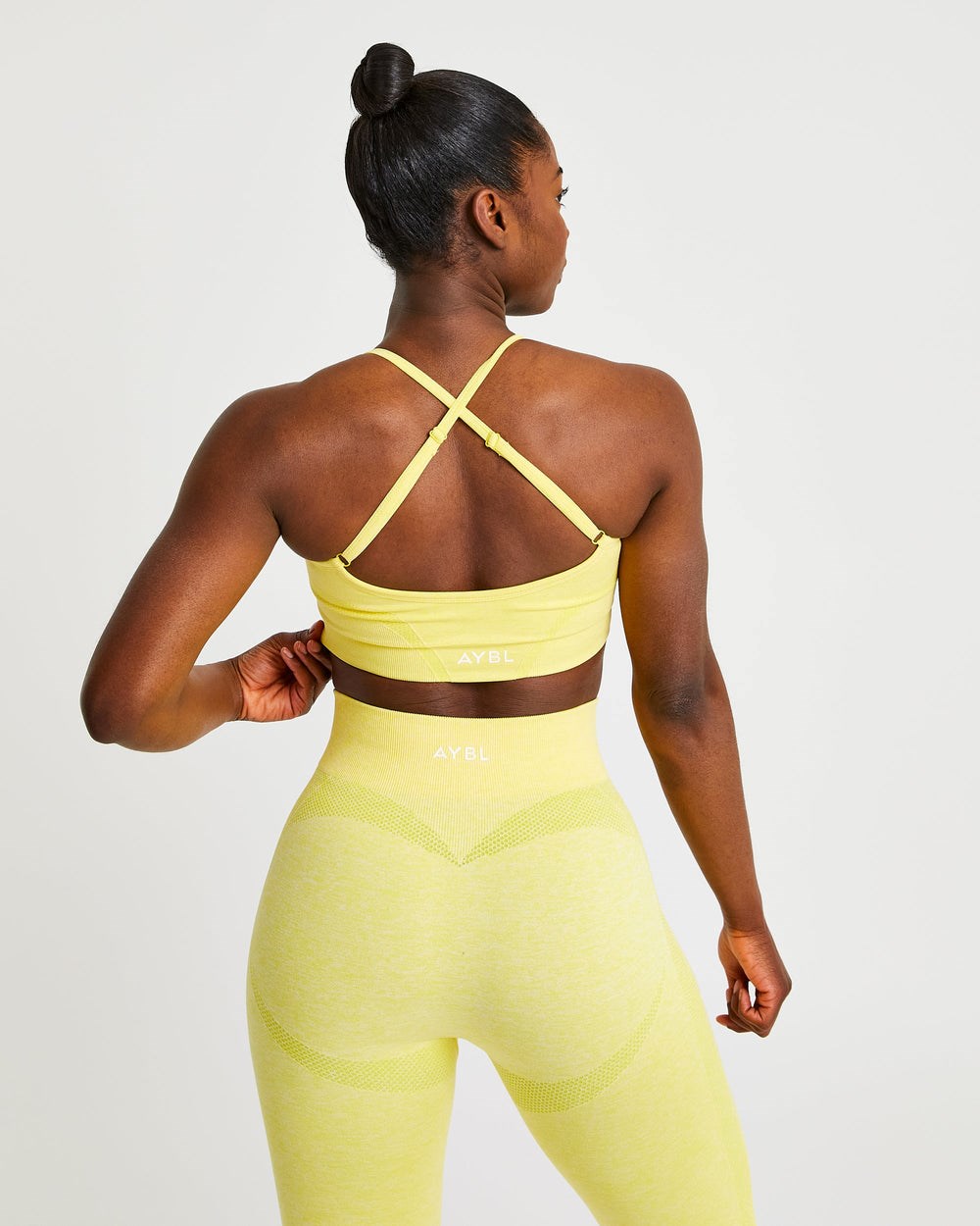 AYBL Motion Seamless Sports Bra Amarillo | XHLQZ6031