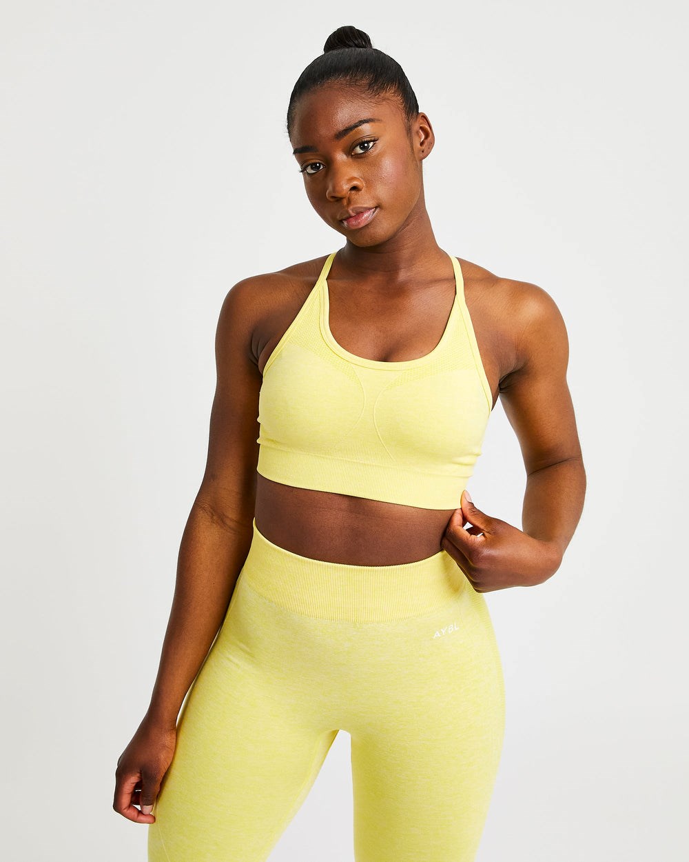 AYBL Motion Seamless Sports Bra Amarillo | XHLQZ6031