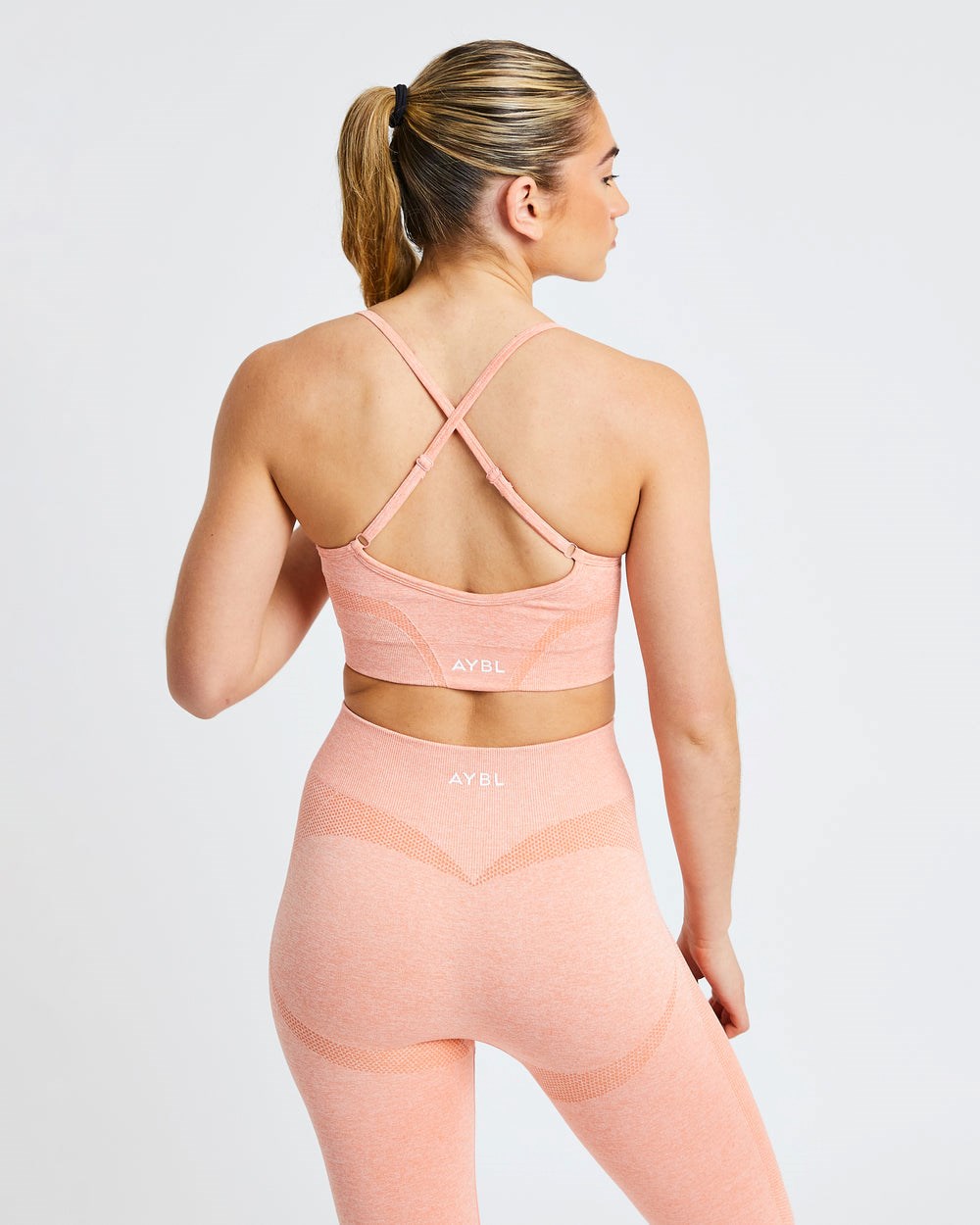 AYBL Motion Seamless Sports Bra Peach Marl | CUWTL0971