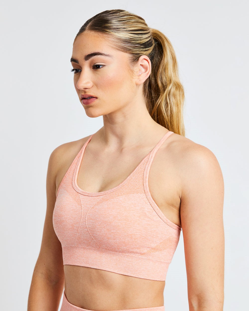 AYBL Motion Seamless Sports Bra Peach Marl | CUWTL0971