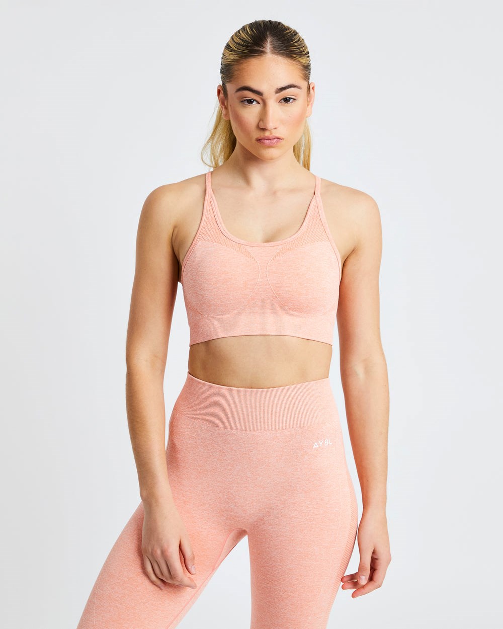 AYBL Motion Seamless Sports Bra Peach Marl | CUWTL0971