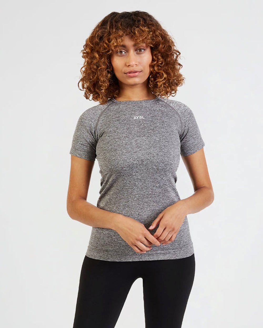 AYBL Motion Seamless T Shirt Gris | AUHRG9457