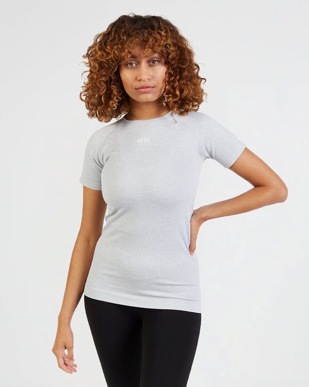 AYBL Motion Seamless T Shirt Gris Claro | DYOZM4723