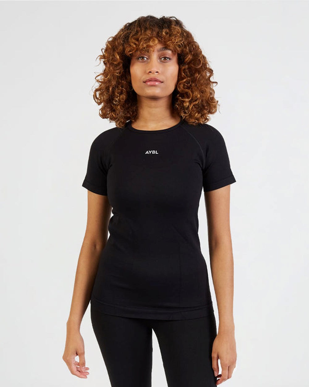 AYBL Motion Seamless T Shirt Negras | LASCH7534