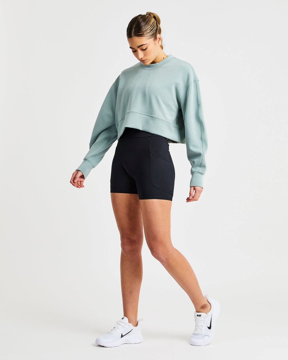 AYBL Oversized Crop Jumper Verde | IXBYN5930