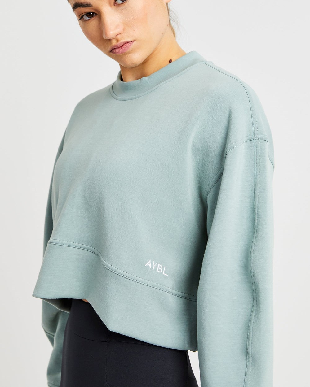 AYBL Oversized Crop Jumper Verde | IXBYN5930